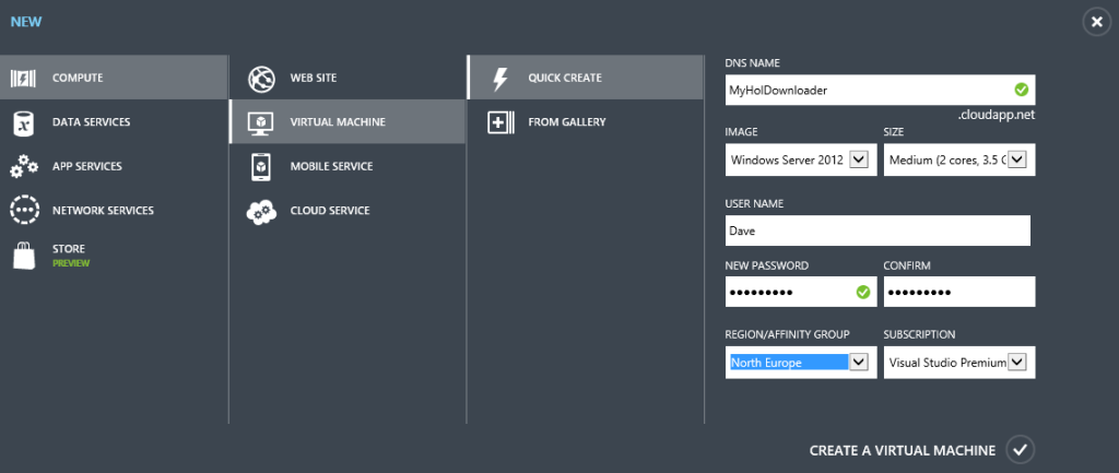 Create VM