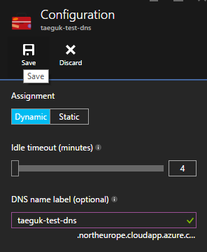 public ip configuration new dns